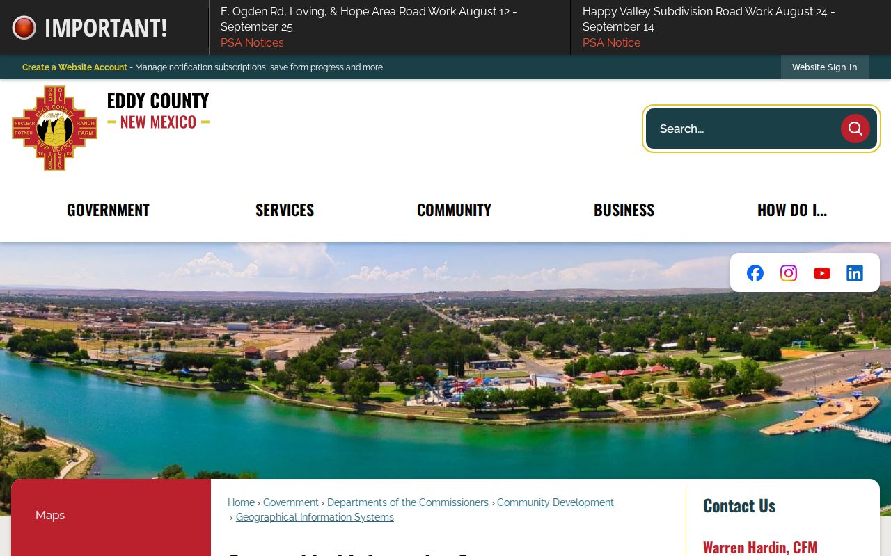 Carlsbad neighbors and Eddy County GIS addressing resources