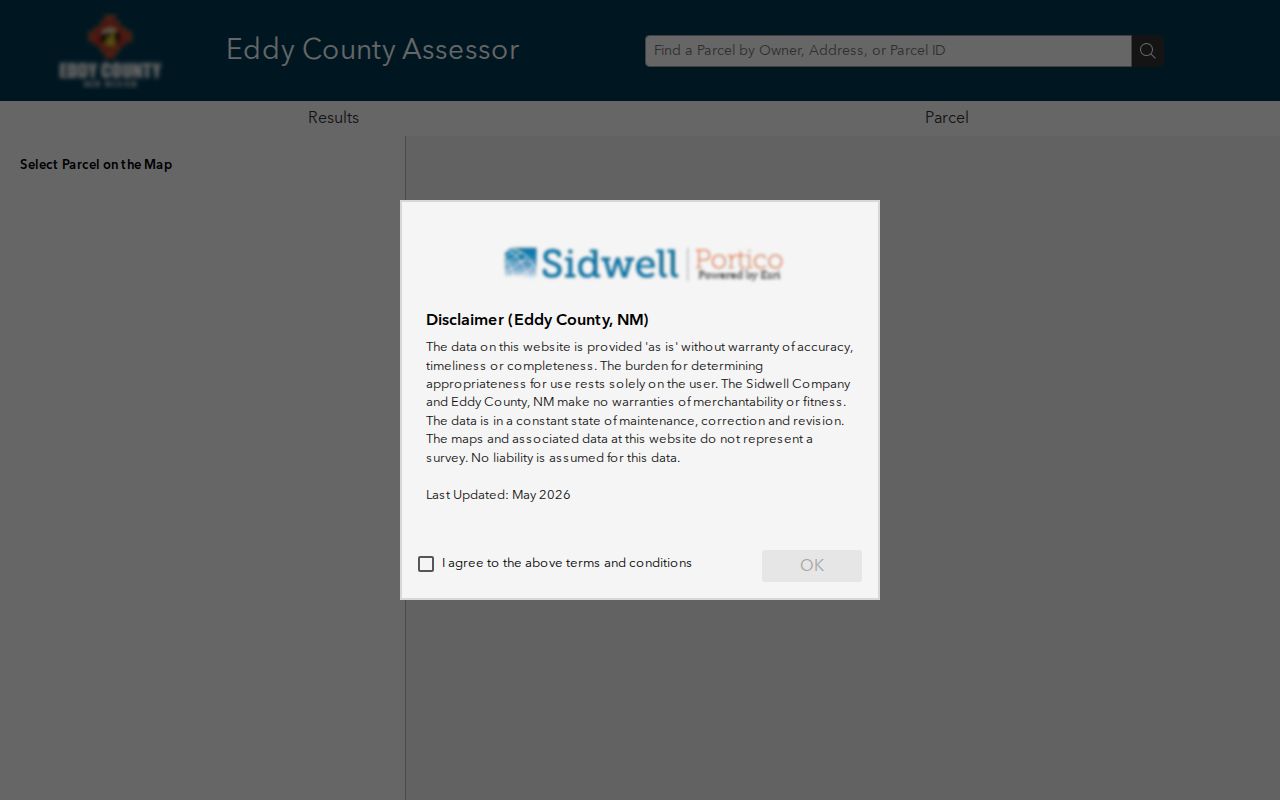 Carlsbad neighbors parcel map in the Eddy County GIS viewer