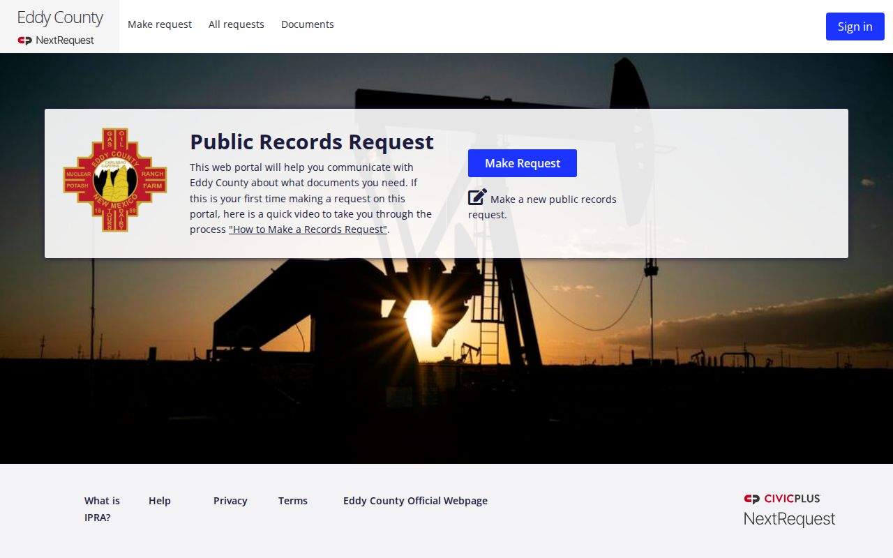 Carlsbad residents directory Eddy County IPRA request portal